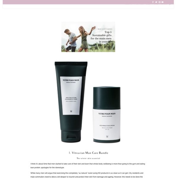 Vitruvian Man skincare Emily English Blog